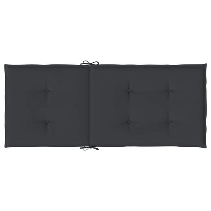 Gartenstuhlauflagen für Hochlehner 4 Stk. Schwarz 120x50x3 cm