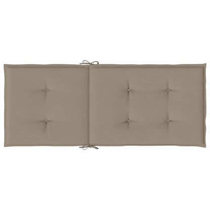 Gartenstuhlauflagen für Hochlehner 4Stk. Taupe 120x50x3cm Stoff