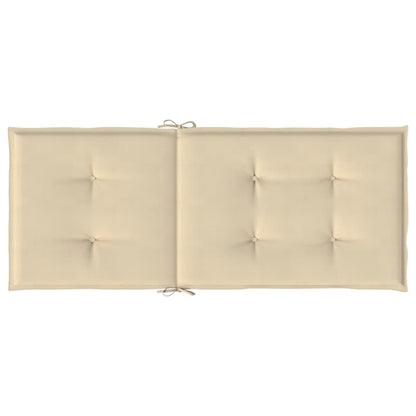 Gartenstuhlauflagen für Hochlehner 4Stk. Beige 120x50x3cm Stoff