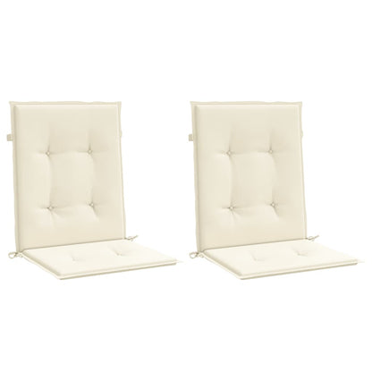 Gartenstuhlauflagen für Niedriglehner 2 Stk. Creme 100x50x3 cm