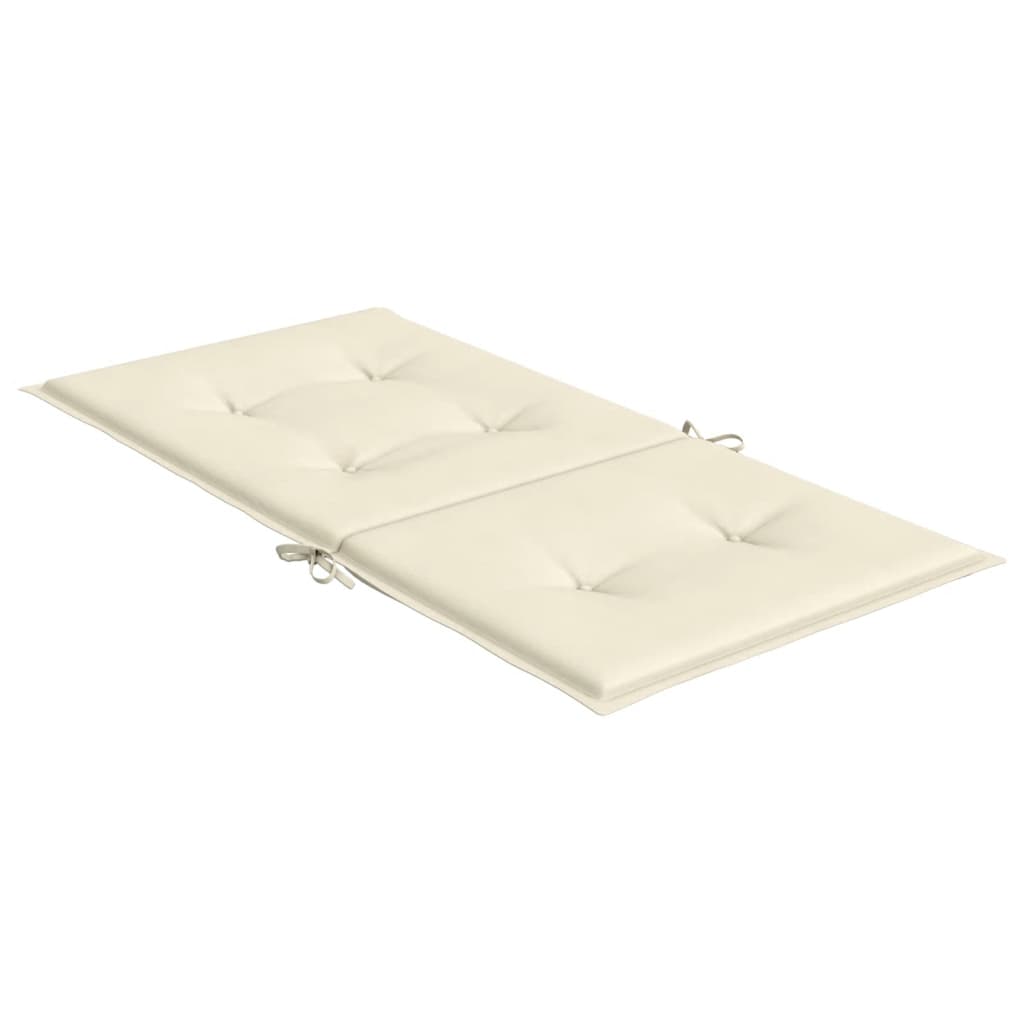Gartenstuhlauflagen für Niedriglehner 2 Stk. Creme 100x50x3 cm