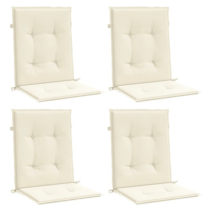 Gartenstuhlauflagen für Niedriglehner 4 Stk. Creme 100x50x3 cm