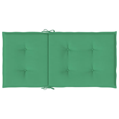 Gartenstuhlauflagen für Niedriglehner 2 Stk. Grün 100x50x3 cm