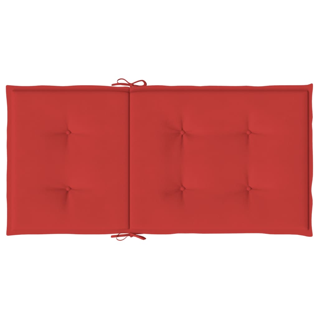 Gartenstuhlauflagen für Niedriglehner 2 Stk. Rot 100x50x3 cm