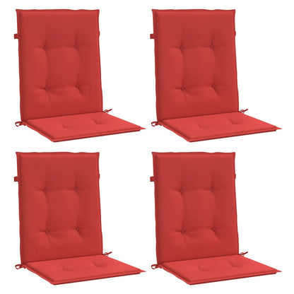 Gartenstuhlauflagen für Niedriglehner 4 Stk. Rot 100x50x3 cm