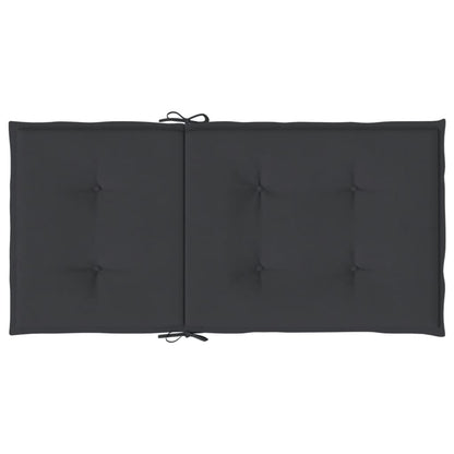 Gartenstuhlauflagen für Niedriglehner 2 Stk. Schwarz 100x50x3cm