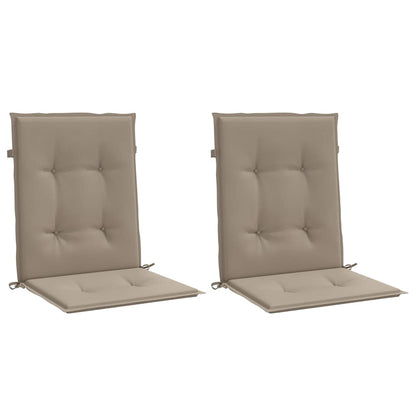 Gartenstuhlauflagen für Niedriglehner 2 Stk. Taupe 100x50x3 cm