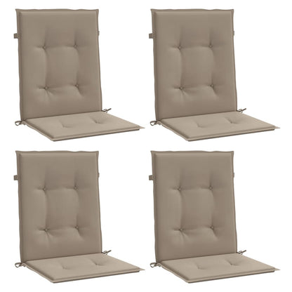 Gartenstuhlauflagen für Niedriglehner 4 Stk. Taupe 100x50x3 cm