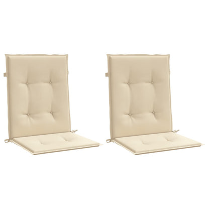Gartenstuhlauflagen für Niedriglehner 2 Stk. Beige 100x50x3 cm