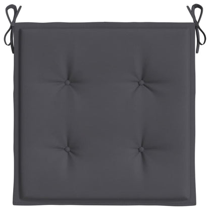 Gartenstuhl-Kissen 4 Stk. Anthrazit 40x40x3 cm Oxford-Gewebe