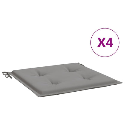 Gartenstuhl-Kissen 4 Stk. Grau 40x40x4 cm Oxford-Gewebe