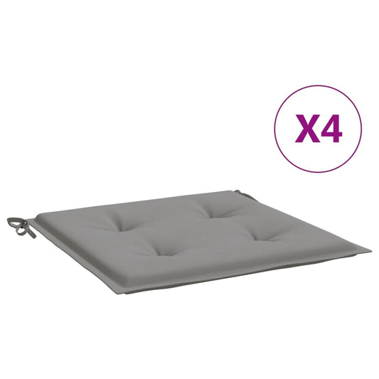Gartenstuhl-Kissen 4 Stk. Grau 40x40x4 cm Oxford-Gewebe