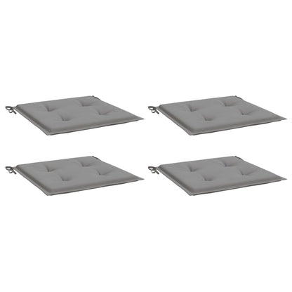 Gartenstuhl-Kissen 4 Stk. Grau 40x40x4 cm Oxford-Gewebe