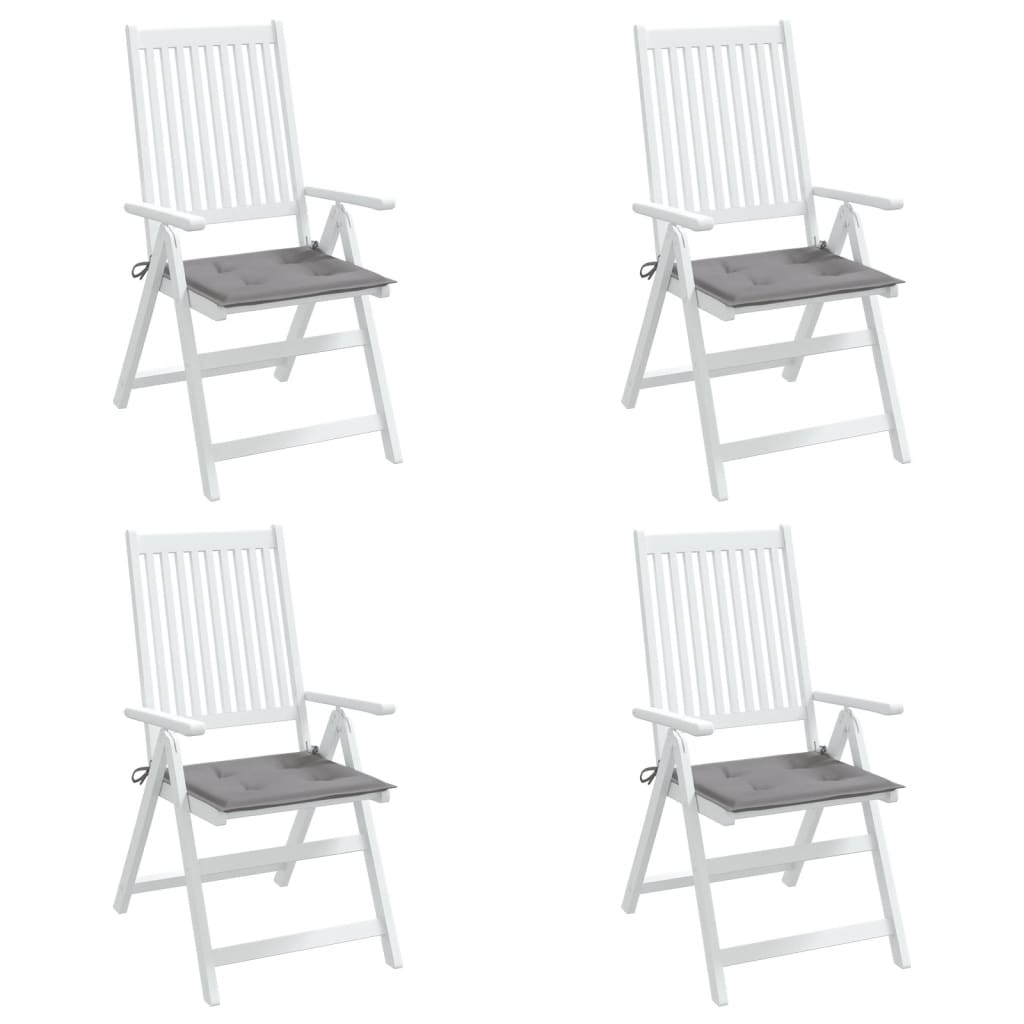 Gartenstuhl-Kissen 4 Stk. Grau 40x40x4 cm Oxford-Gewebe