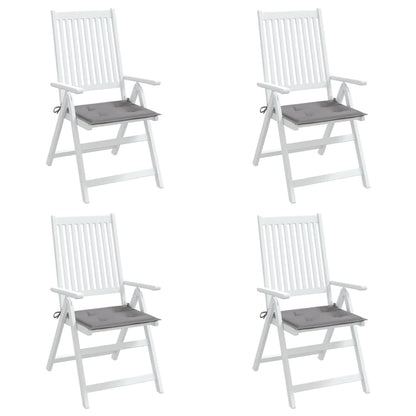 Gartenstuhl-Kissen 4 Stk. Grau 40x40x4 cm Oxford-Gewebe