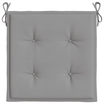Gartenstuhl-Kissen 4 Stk. Grau 40x40x4 cm Oxford-Gewebe