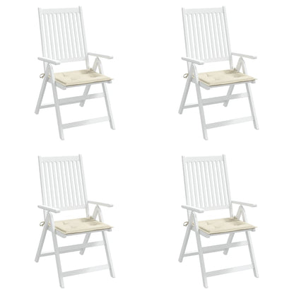 Gartenstuhl-Kissen 4 Stk. Creme 40x40x4 cm Oxford-Gewebe