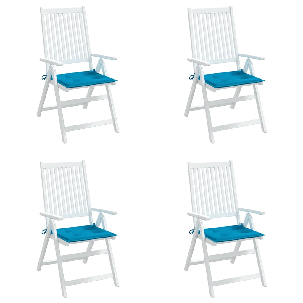 Gartenstuhl-Kissen 4 Stk. Blau 40x40x3 cm Oxford-Gewebe