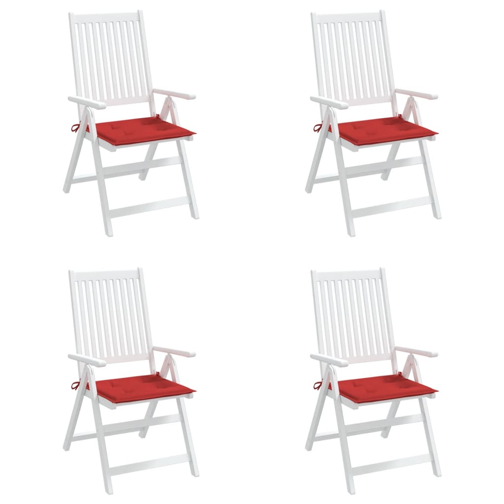 Gartenstuhl-Kissen 4 Stk. Rot 40x40x4 cm Oxford-Gewebe