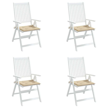 Gartenstuhl-Kissen 4 Stk. Beige 40x40x4 cm Oxford-Gewebe
