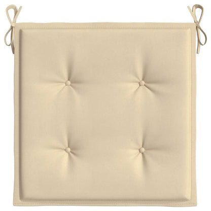 Gartenstuhl-Kissen 4 Stk. Beige 40x40x4 cm Oxford-Gewebe