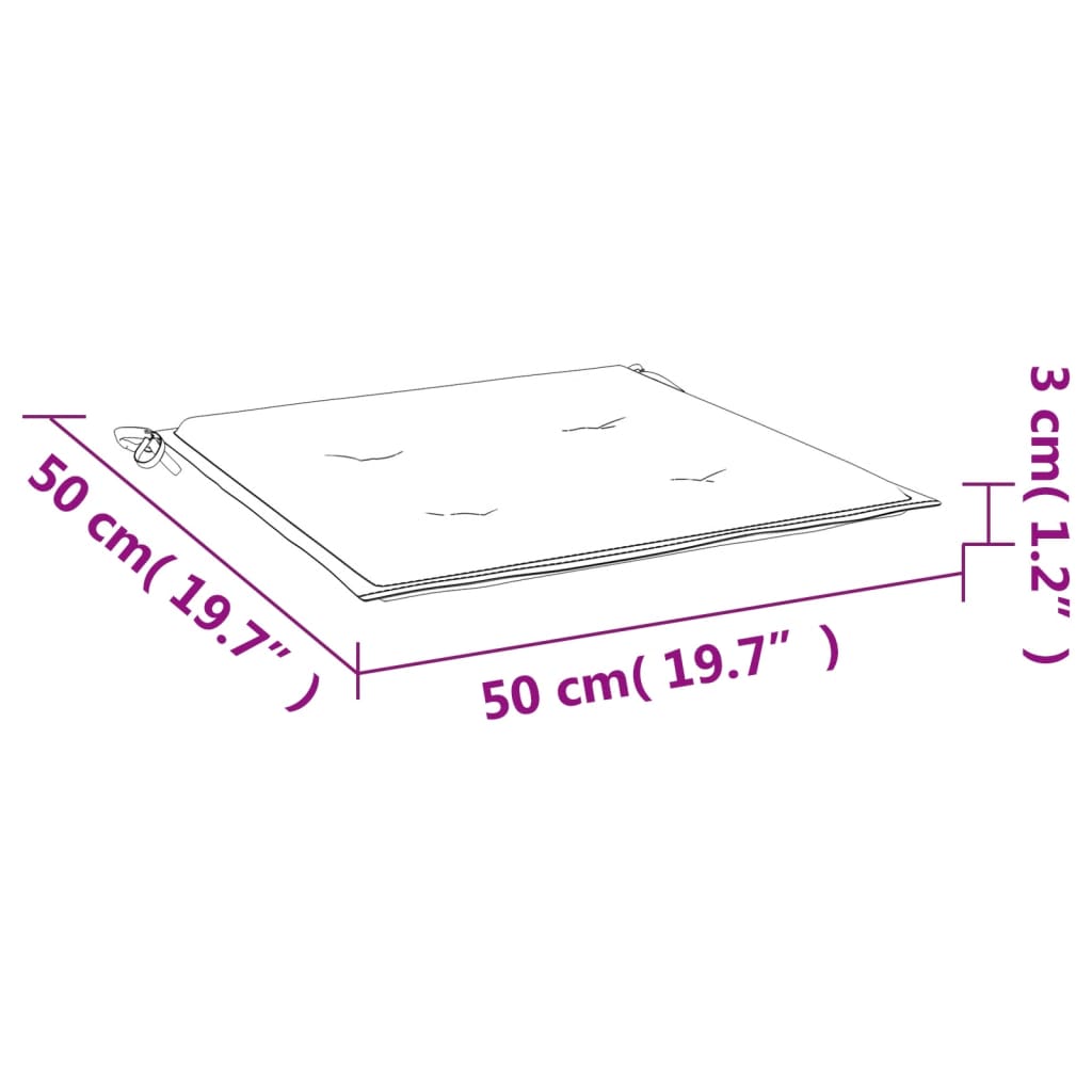 Gartenstuhl-Kissen 2 Stk. Rot 50x50x4 cm Oxford-Gewebe