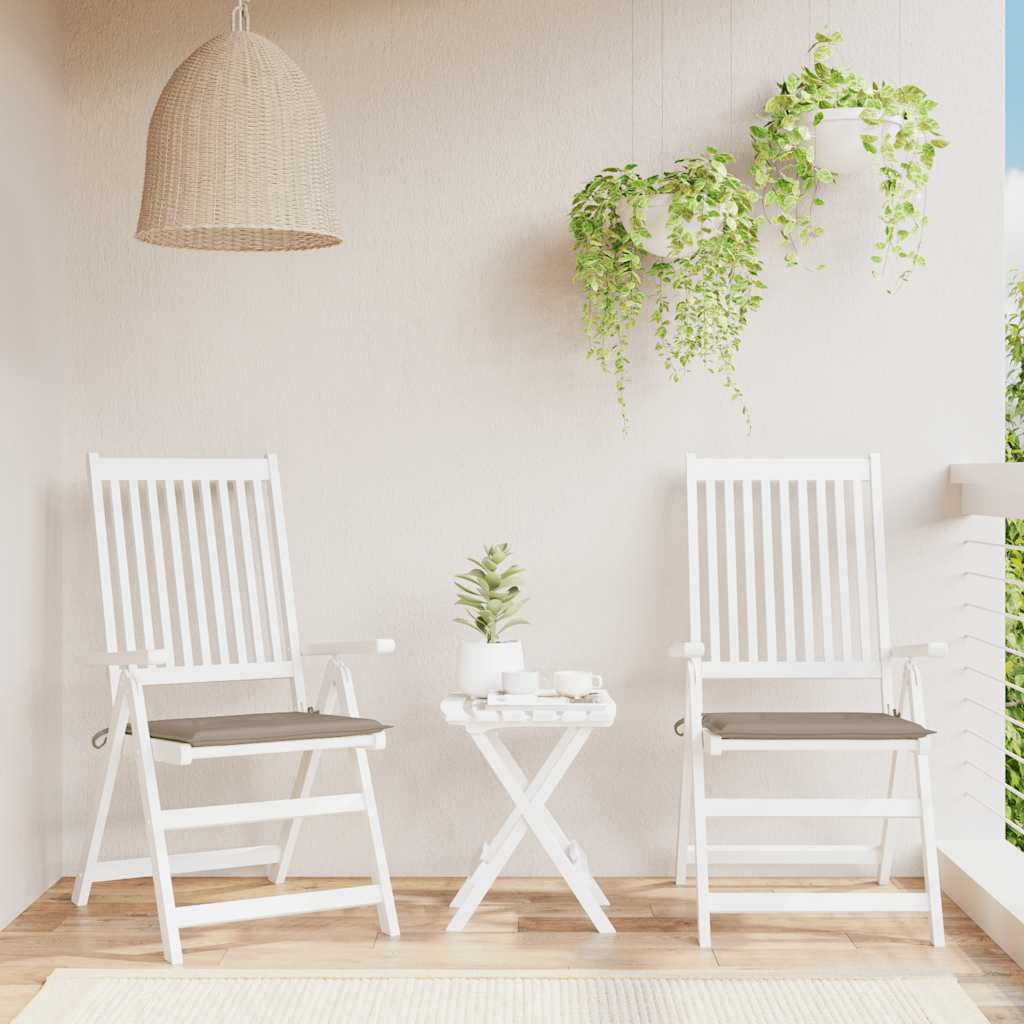 Gartenstuhl-Kissen 2 Stk. Taupe 50x50x4 cm Oxford-Gewebe