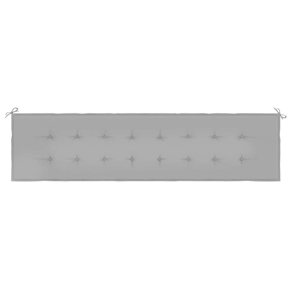Gartenbank-Auflage Grau 200x50x4 cm Oxford-Gewebe