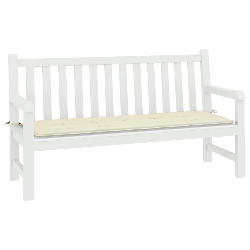 Gartenbank-Auflage Creme 200x50x4 cm Oxford-Gewebe