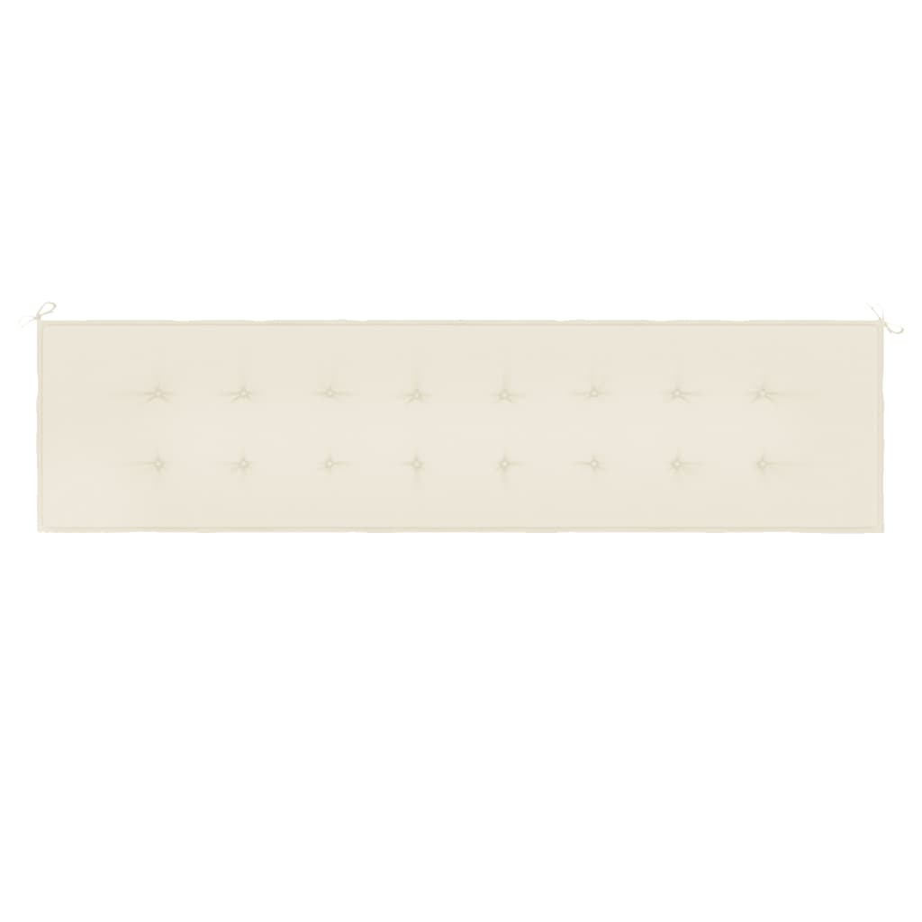 Gartenbank-Auflage Creme 200x50x4 cm Oxford-Gewebe