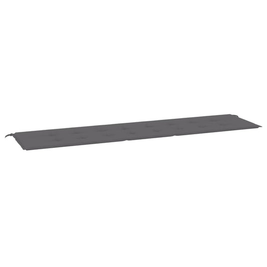 Havebænkepude antracit 200x50x3 cm Oxford stof