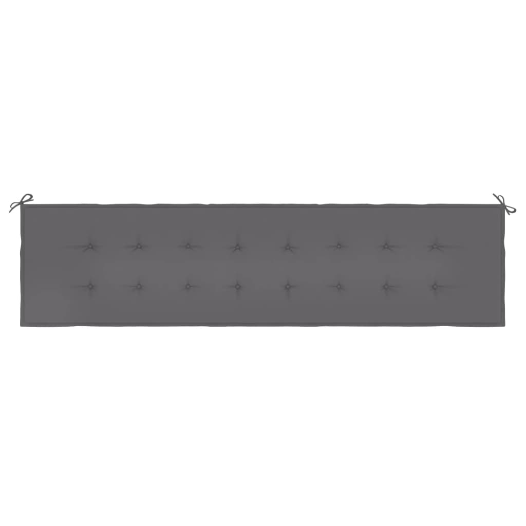 Havebænkepude antracit 200x50x3 cm Oxford stof