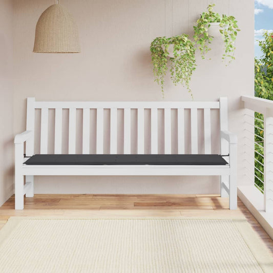 Havebænkepude antracit 200x50x3 cm Oxford stof