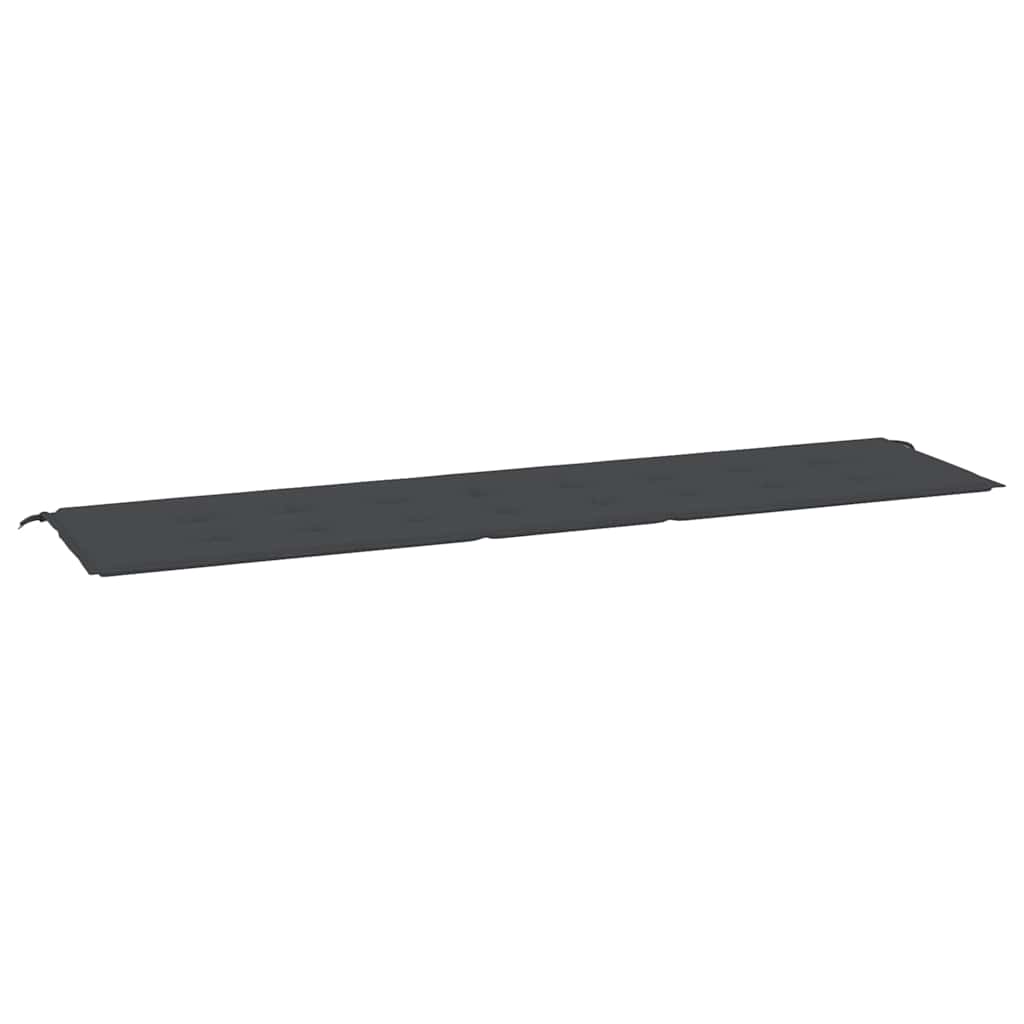 Gartenbank-Auflage Schwarz 200x50x4 cm Oxford-Gewebe