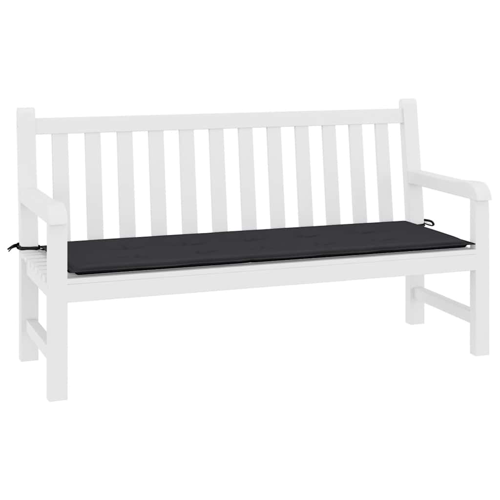 Gartenbank-Auflage Schwarz 200x50x4 cm Oxford-Gewebe