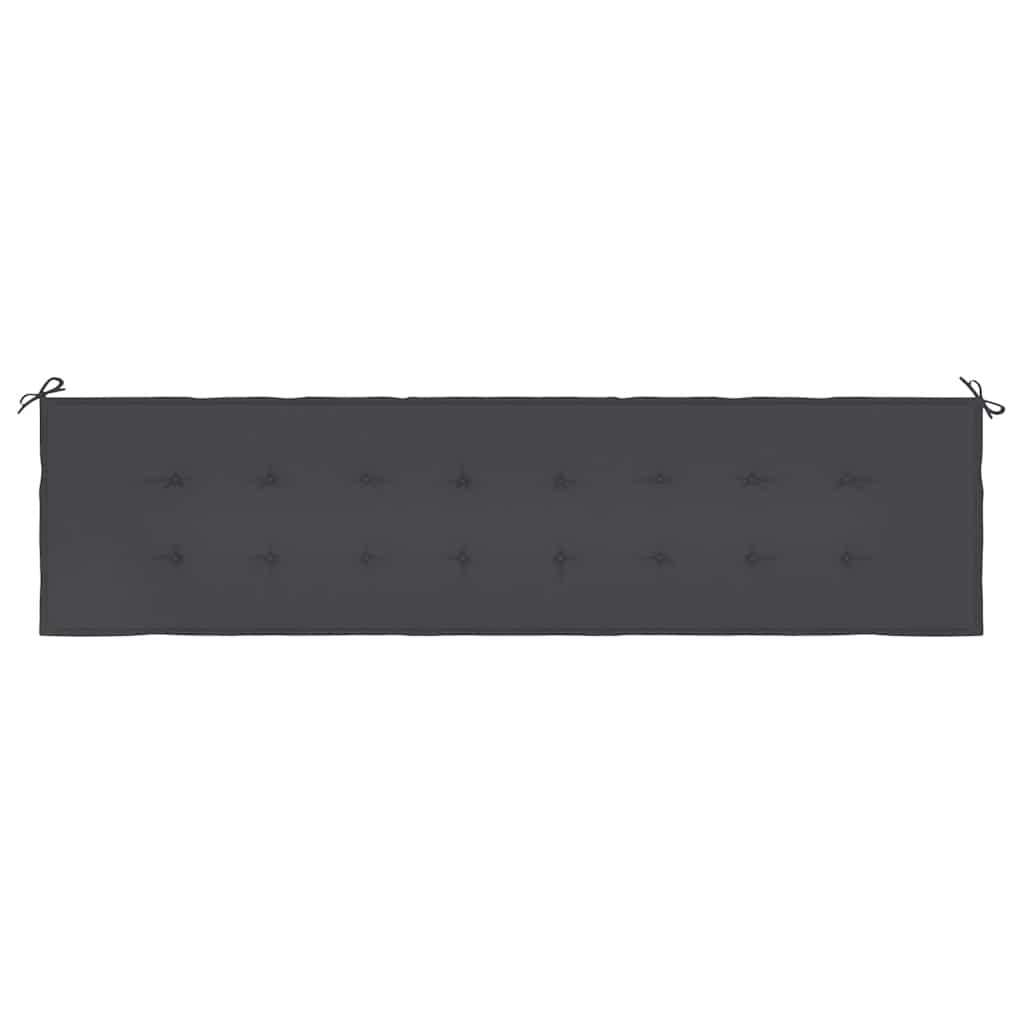 Gartenbank-Auflage Schwarz 200x50x4 cm Oxford-Gewebe