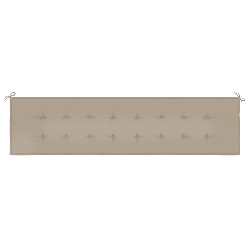 Gartenbank-Auflage Taupe 200x50x4 cm Oxford-Gewebe