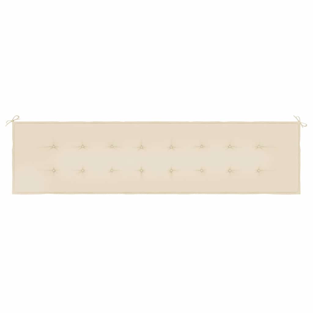 Gartenbank-Auflage Beige 200x50x4 cm Oxford-Gewebe