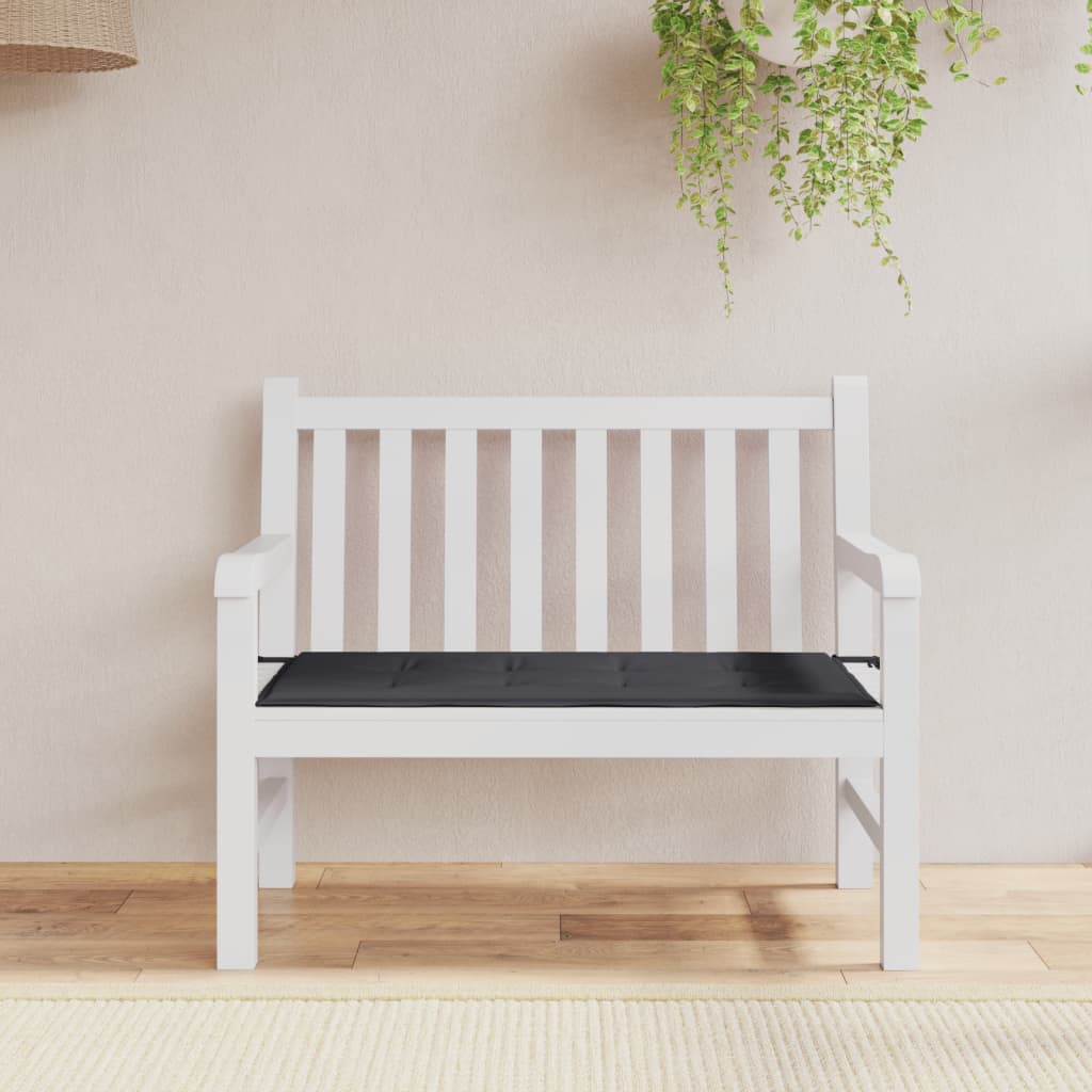 Gartenbank-Auflage Schwarz 100x50x4 cm Oxford-Gewebe