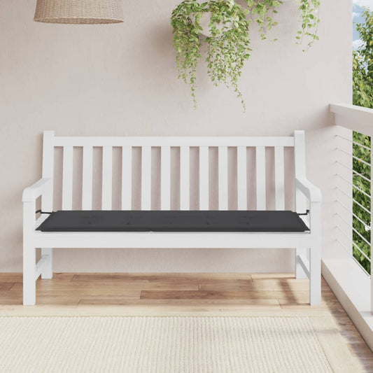 Havebænkepude sort 150x50x3 cm Oxford stof