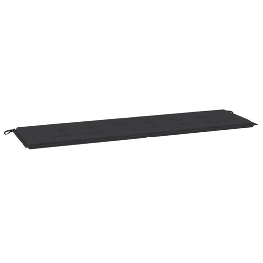 Havebænkpude sort 180x50x3 cm Oxford stof