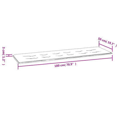 Gartenbank-Auflage Schwarz 180x50x4 cm Oxford-Gewebe