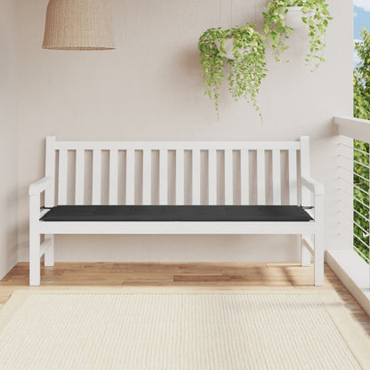 Gartenbank-Auflage Schwarz 180x50x4 cm Oxford-Gewebe