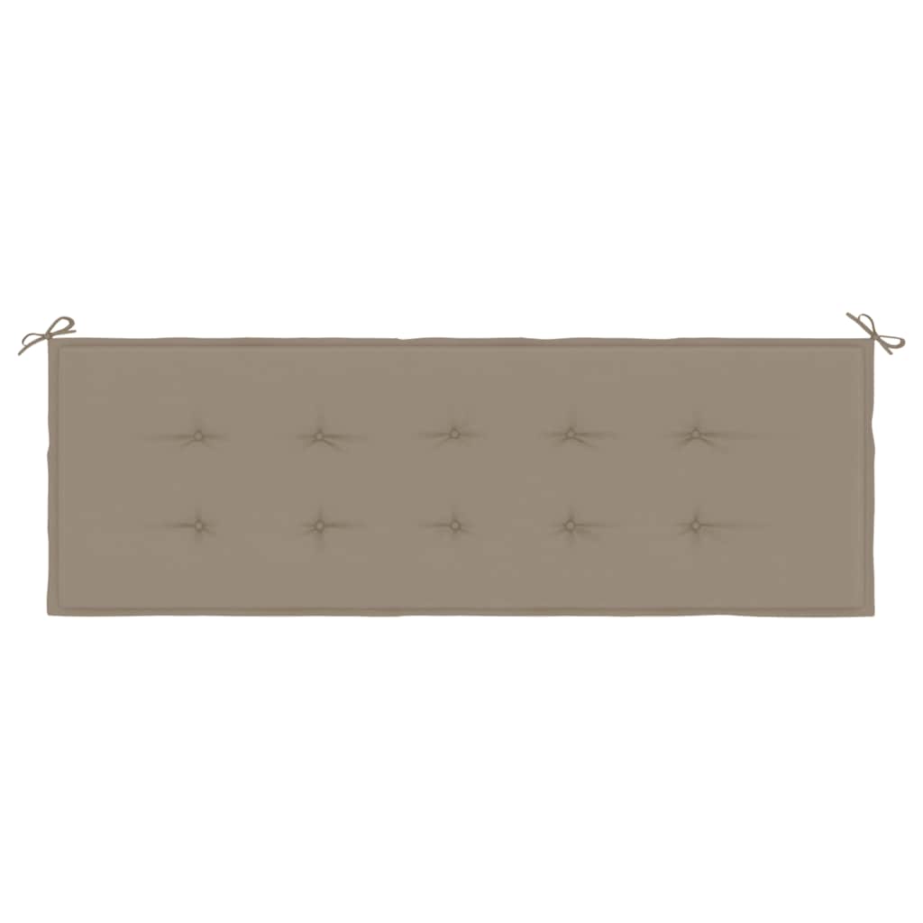 Gartenbank-Auflage Taupe 150x50x4 cm Oxford-Gewebe
