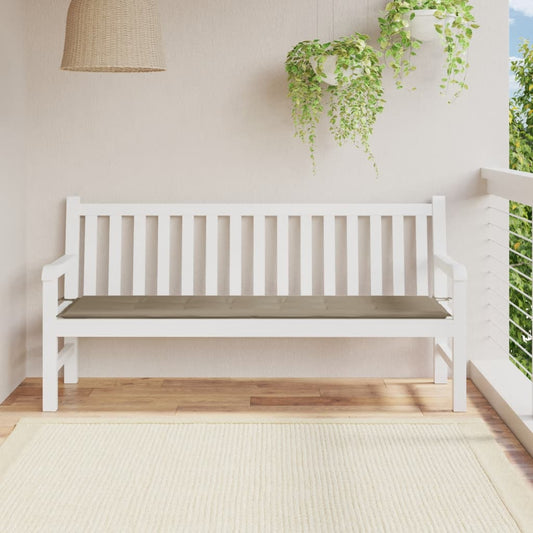 Gartenbank-Auflage Taupe 180x50x4 cm Oxford-Gewebe