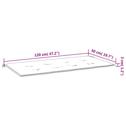 Gartenbank-Auflage Beige 120x50x4 cm Oxford-Gewebe