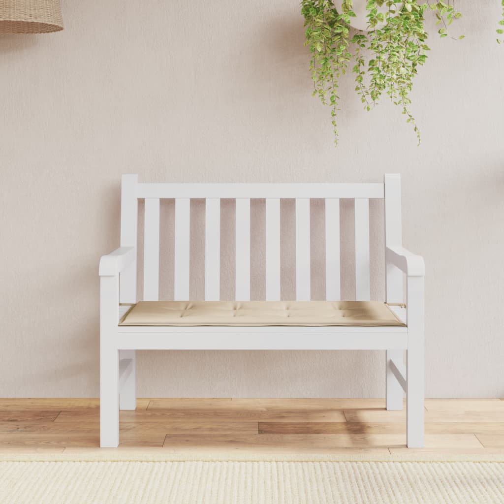 Gartenbank-Auflage Beige 120x50x4 cm Oxford-Gewebe