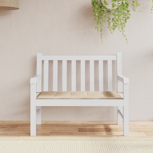 Havebænkpude Beige 120x50x3 cm Oxford stof