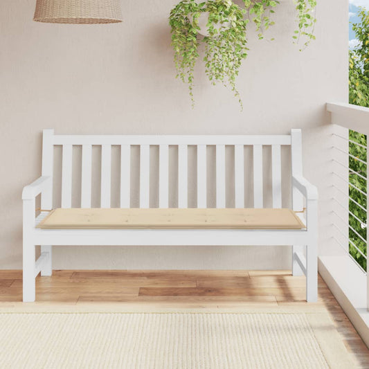 Havebænkpude Beige 150x50x3 cm Oxford stof