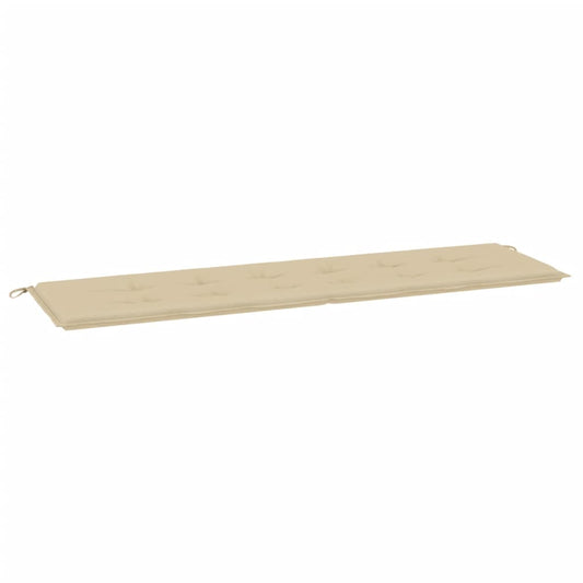 Havebænkpude Beige 180x50x3 cm Oxford stof